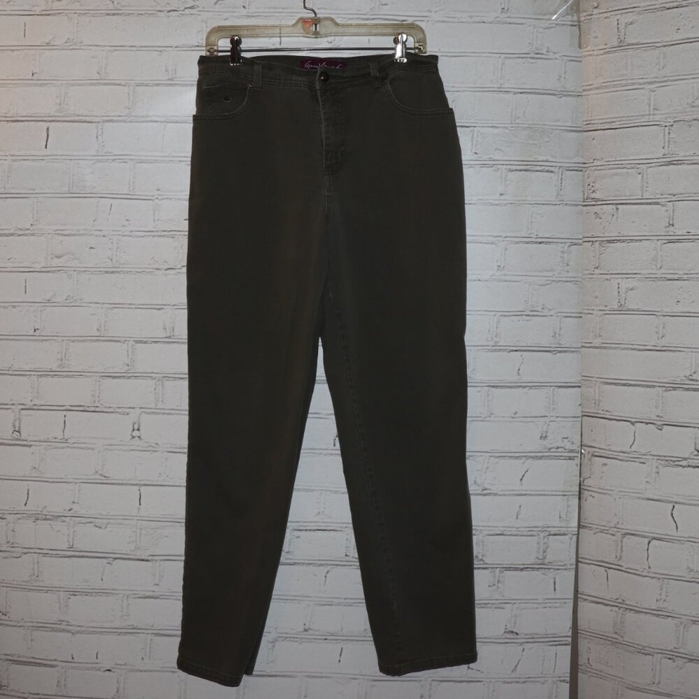 🤎 Gloria Vanderbilt Jeans‑Style Pants · Women’s 12 · Dark Olive Green A classic